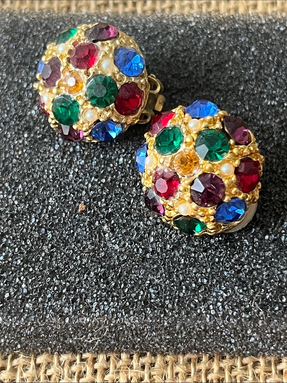Vintage clip on earrings